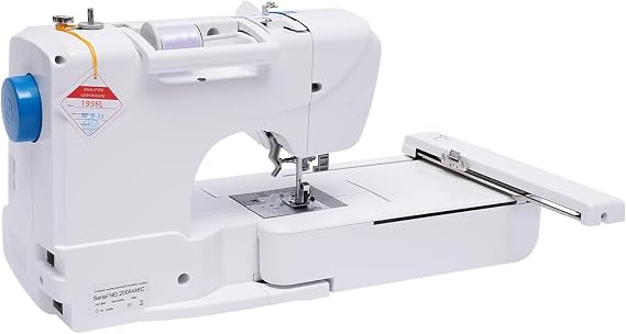 Commercial Embroidery Machine for Clothing and Bedding, Automatic Embroidery Machine - Computerized with 75 Built-in Designs, 4 x 9.2 Embroidery Area, for Beginners