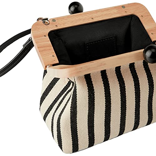 Yohora Women’s Crossbody Bag Kiss Lock Shoulder Purse Canvas Lightweight Retro Wallet4