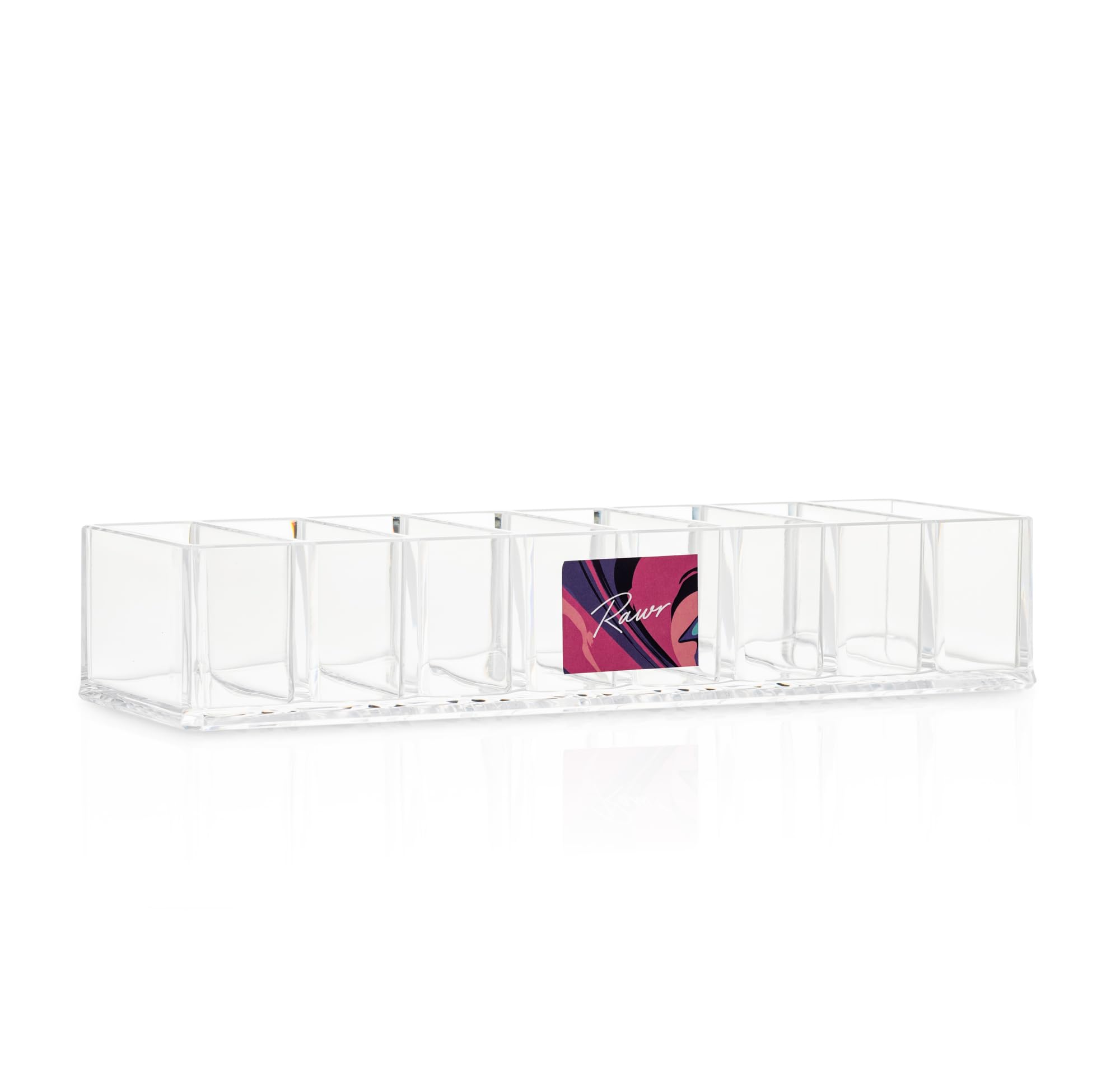 RAWR Detachable Makeup Organizer, 8 Compartments Acrylic Cosmetic Storage Jewelry Display Boxes - Image 2