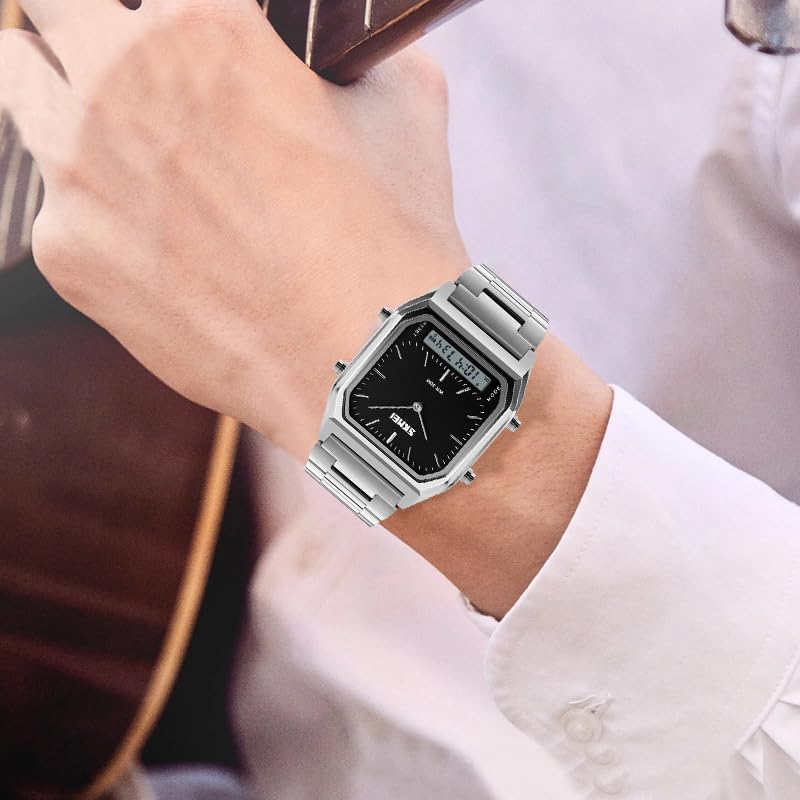 Image of Gosasa Big Face Men Digital Sports Watch Water Resistant Outdoor Easy Read Military Back Light Black Watch