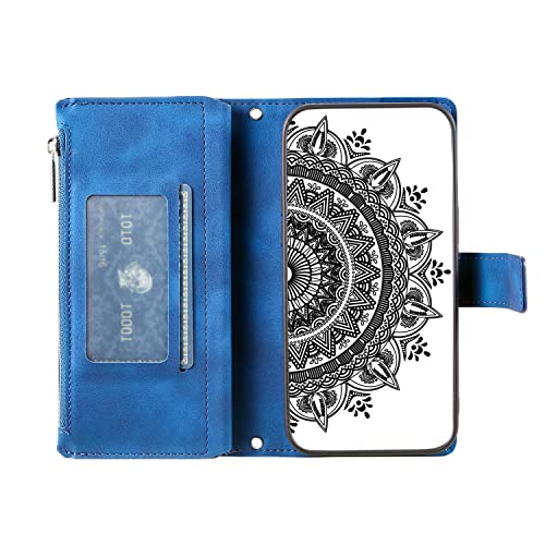 Étui Xiaomi Redmi Note 14 Pro 5G protection rabat compartiment cartes bleu
