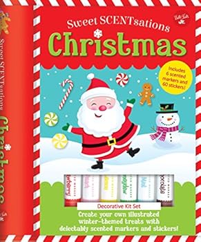 Spiral-bound Christmas: Create Your Own Illustrated Winter-Themed Treats with Delectably Scented Markers and Stickers! - Includes 6 Scented Ma Book