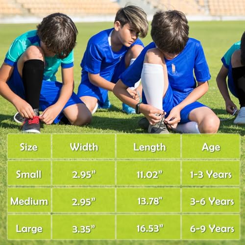 Century Star 3 Pairs Kids Soccer Socks Cotton Atheletic Softball Baseball Socks Toddler Knee High Socks3