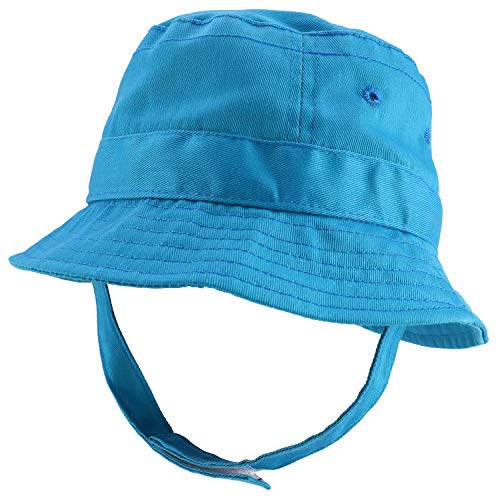 Image of Trendy Apparel Shop Infant Light Weight Bucket Hat with Chin Strap - Teal - Infant