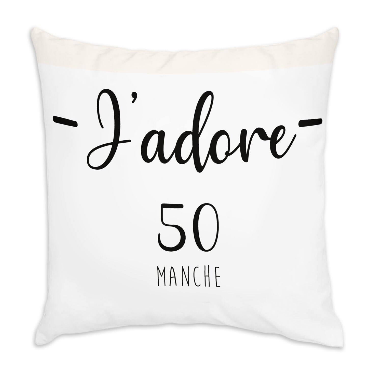 Coussin en velours blanc Manche 50 pour sublimer votre canapé de salon
