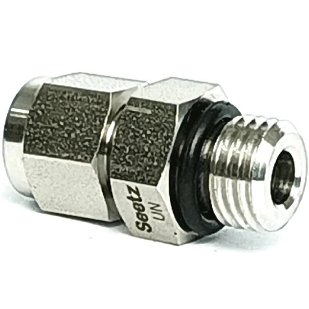 Conector de tubería de acero inoxidable SUS316L de giro rápido con manguera de aire de 6 x 4 mm (7/16-20UNF macho)