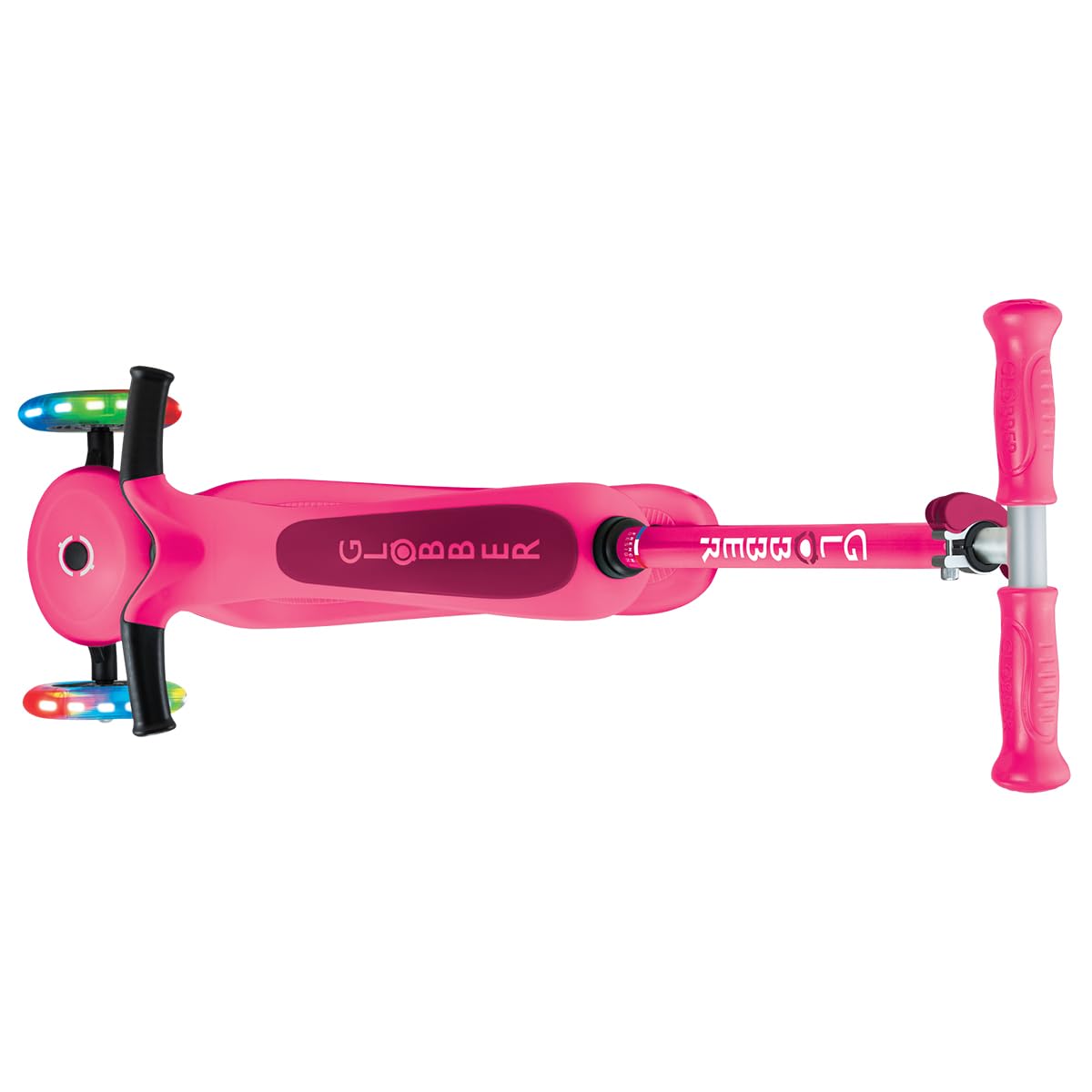 Globber - GO•UP Sporty Lights - Trottinette évolutive 3 Roues avec siège, pour Les Enfants de 15 Mois à 6 Ans, Rose