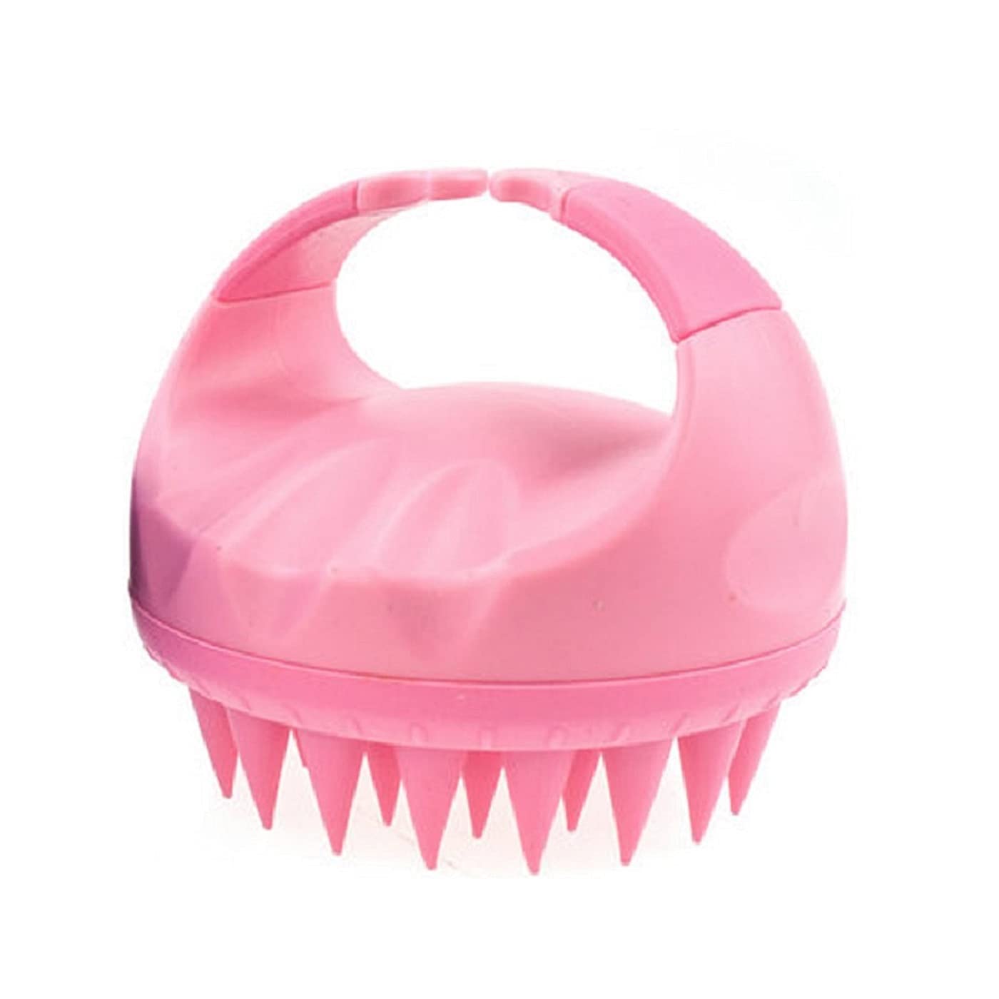 Shampoo Brush Silicon Scalp Massager Hair Brush Wet Dry Comb Head Scrubber 100% Comfortable for All Hair Improve Blood Circulation for Men,Women Pets - LIGHT PINK