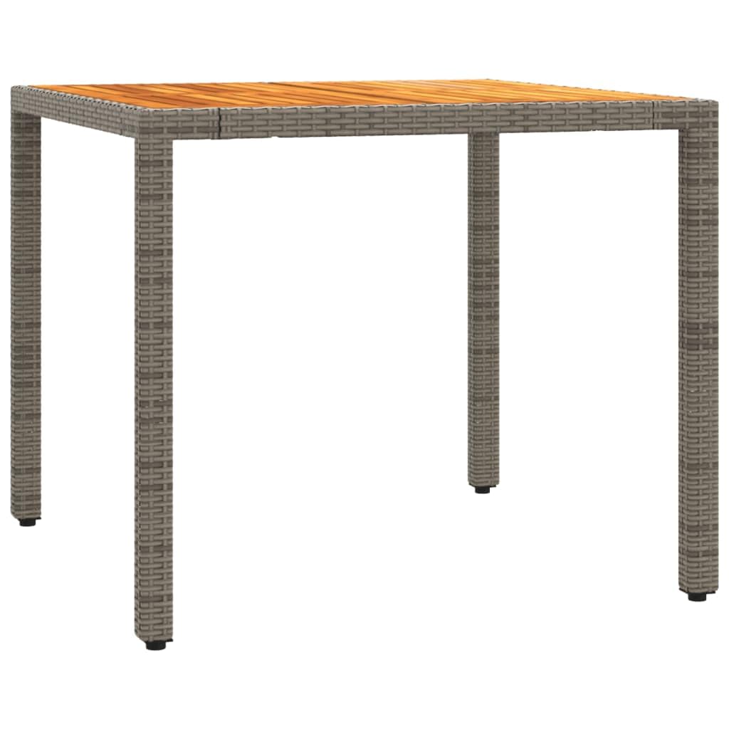 Set da 3 pezzi da bistrot con cuscino, grigio, in polyrattan, set da giardino per esterni, per balcone, terrazza, patio, durevole, resistente alle intemperie