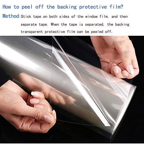Hohofilm SF-02-90CM500CM 35.4In By 16Feet Transparent Safety Window Film Tinted 2Mil Shatterproof Window Tint Anti Uv Sun Blocking thumb #3