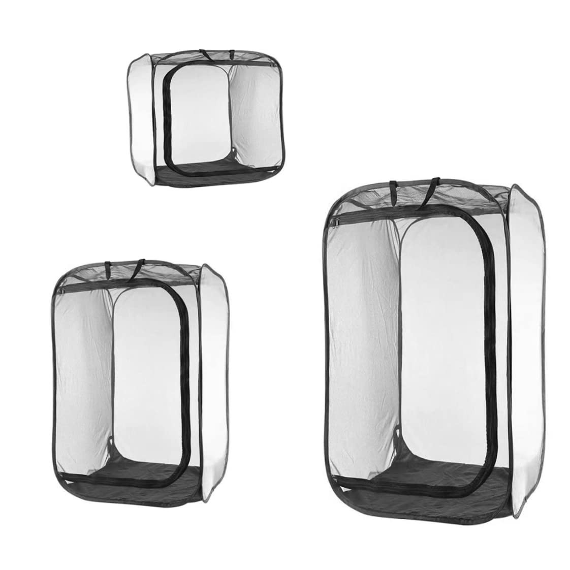 Illar Cage à papillons, boîtier à insectes à broder, transparent, fermeture éclair, chenille portable, Ha 3,5 x 30,5 cm