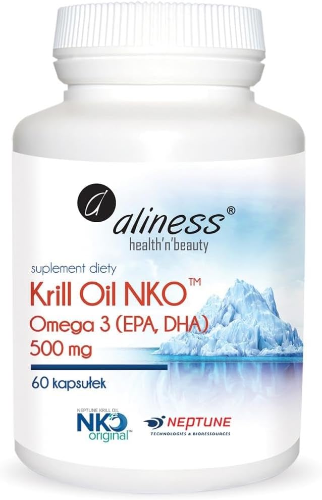 Krill Oil Omega 3 NKO 500 mg 60 Capsules Aliness