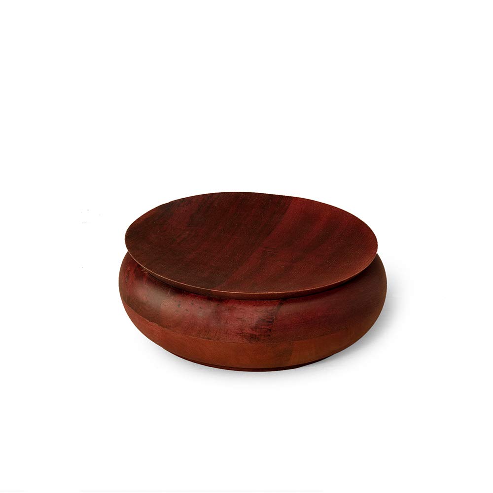 Buy Ellementry, Mango Wood Roti Box with Lid, Measures 9 in Diameter x