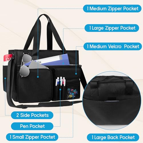 Teacher Tote Bag for Women, Nurse Bag for Office School Nursing, Professional Laptop Tote Computer Messenger Shoulder Bag Large Handbag Business Office Work2