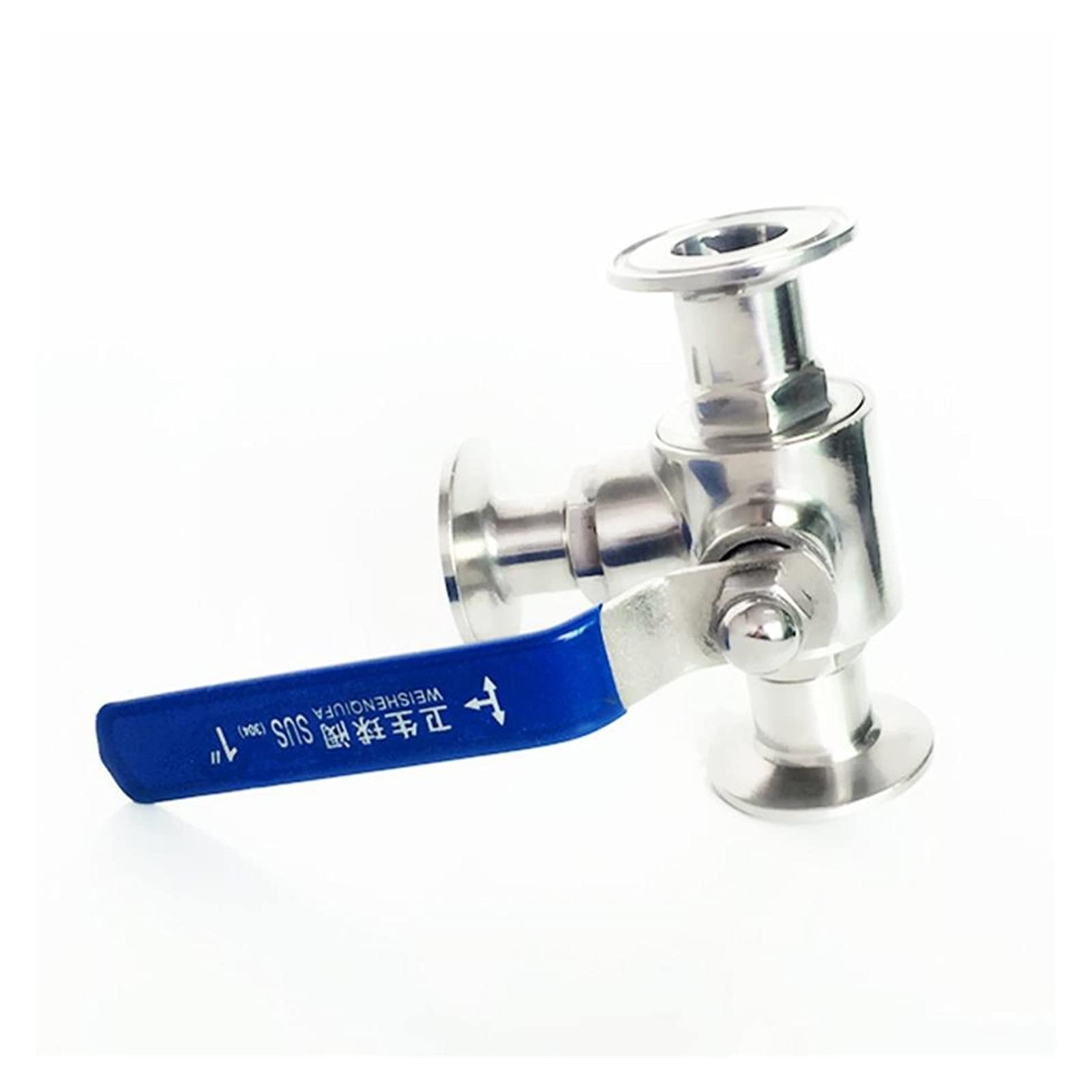 JNURGWLYH Ball Valve Hot And Cold Water Stop 89mm Pipe Outer Diameter X 3.5 Inches Three-clamp Sanitary T-port Ball Valve SUS 316L Stainless Steel