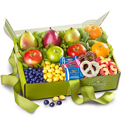 A Gift Inside Spring Bouquet of Sweets and Fruit Deluxe Gift Box