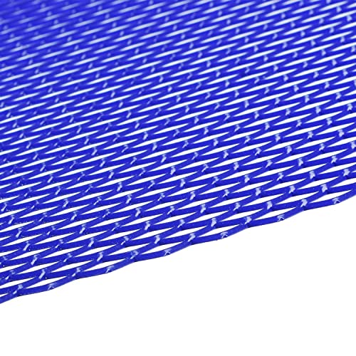 Image of AggAuto Universal 40 inchx13 inch Car Grill Mesh - Aluminum Alloy Automotive Grille Insert Bumper Rhombic Hole 6x12mm, One of the Most Multifunctional Shape Grids Blue