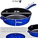 Enameled Cast Iron Skillet Deep Sauté Pan with Lid, 12 Inch, Duke Blue