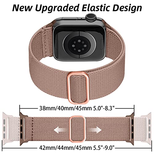 Chinbersky 5 Pack Solo Loop Armband Kompatibel mit Apple Watch Armband 49mm 45mm 44mm 42mm ,Verstellbare Dehnbare Nylon Stoff Sport Ersatz Herren Damen band für iWatch Ultra Series 8/7/6/5/4/3/2/1/SE - Image 4