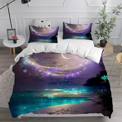 Housse de couette 200x200cm microfibre La Lune Bedding imprimé 3D - 6