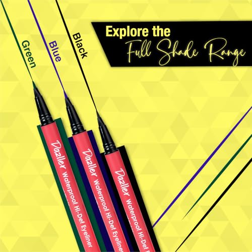 Image of Dazller Hi-Def Eyeliner duo|Velvet Matte|Water-Resistant|Smudge-Proof|Long Stay|Single Stroke|Precise Application|Black+Blue|2.2g, gel