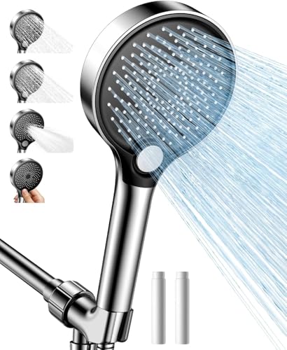 Shower head with handheld - filtered shower head with 3 Spray Modes - Adjustable Angle Showerhead Water Softener with Replacable Filter - Pack with Hose