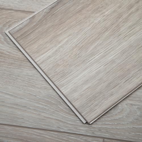 Diflart Waterproof SPC Flooring Click Lock, 48x6 Inch, 5mm Rigid