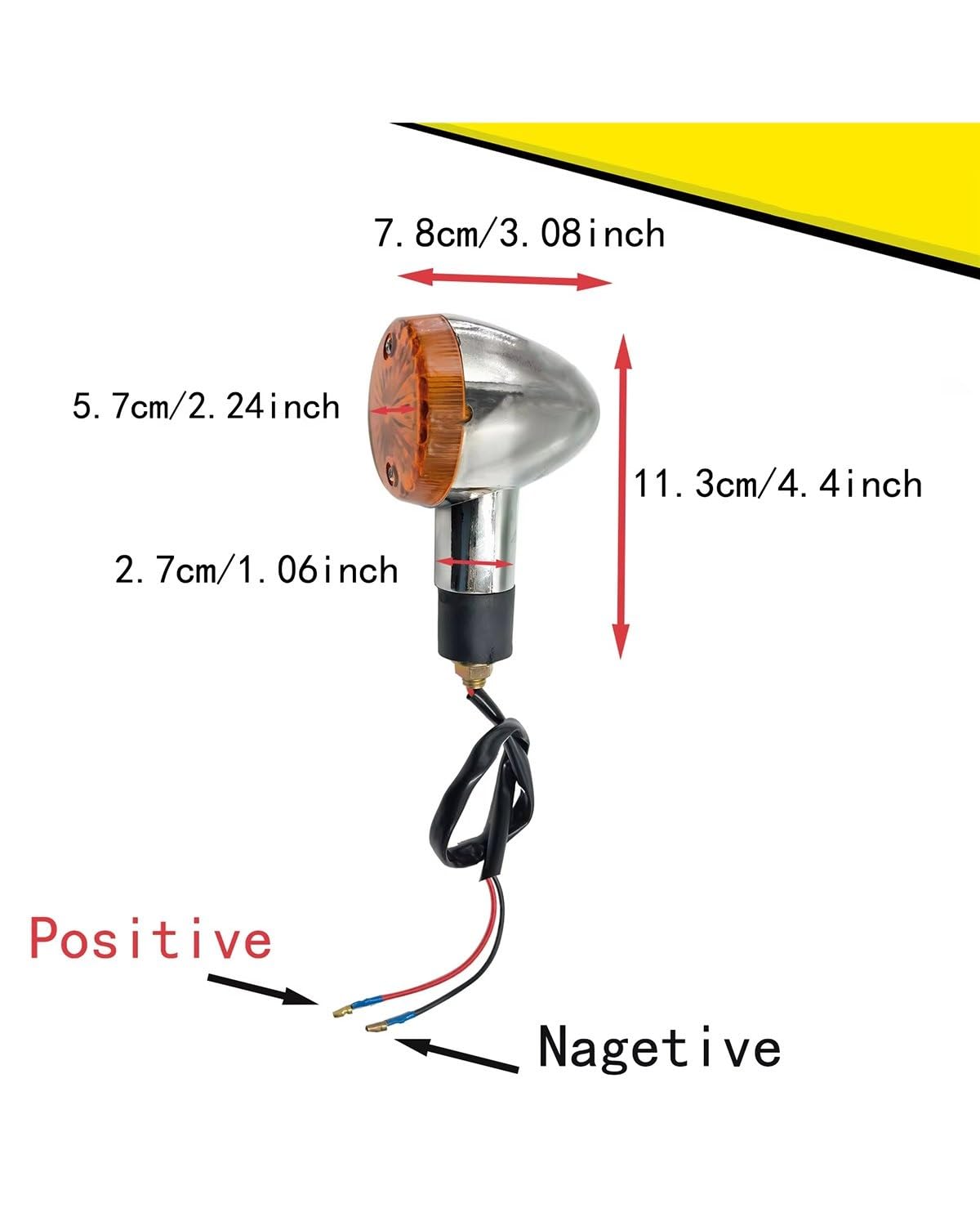 Intermitentes Moto para Vulcan VN800 900 1500 1600 1700 2000Custom VTX1300 CR Luces Intermitentes para Motocicleta para Shadow Aero Intermitentes Bicicleta(2pcs)