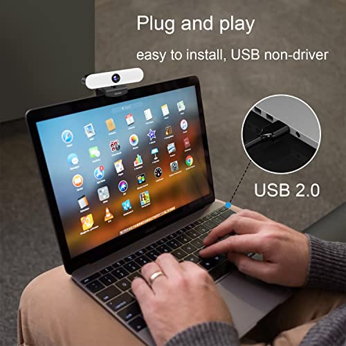 Awow 2K Webcam With Microphone And Adjustable Brightness Light Hd Computer Camera With Tripod Usb Webcam For Pc/Mac/Desktop/Laptop Usb Web Camera For Youtube Skype Zoom Xbox One And Video Calling #TOP3