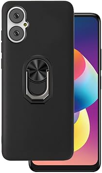 for Nuu Mobile A15 Phone Case,Nuu A15 Case,360 Ring Shockproof Cover Soft TPU Rubber Slim with Kickstand [Magnetic Car Mount] Phone Case for Nuu Mobile A15 -Black