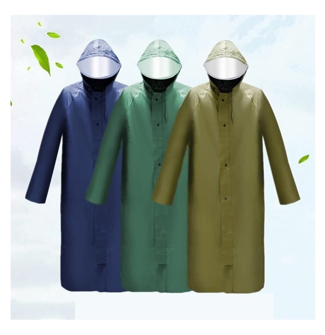 Chubasquero Impermeable Al Aire Libre Impermeable Reutilizable con Cinta Reflectante Ligero Duradero para Adultos Ponchos De Lluvia Impermeables(A,3XL)