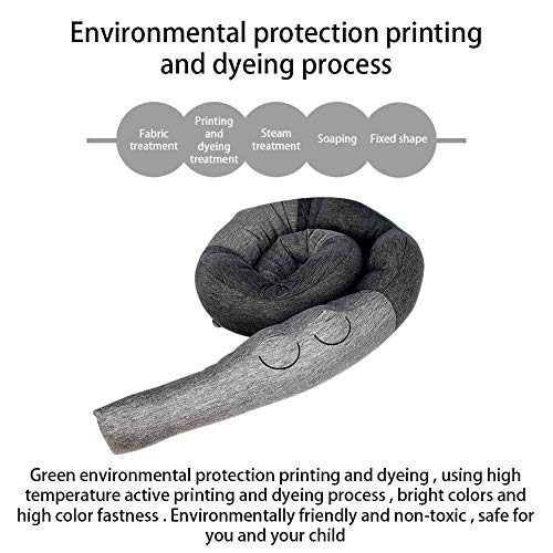 Baby Crib Bed Bumper Pillows for Baby Kids Boys Girls Toddler,Breathable Newborn Infant Cradle Cot Rails Alligator Pads Decor Protector Baby-Crib-Bumper(Grey) - Thumbnail 5