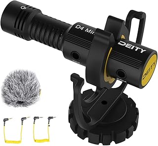 Deity V-Mic D4 Mini Microphone Super Cardioid Compact On-Camera Interview Mic Perfect for Vlog Pocket Cam DSLR Camera,Recording YouTube, Interview, Video Conference, Podcast, Voice Dictation
