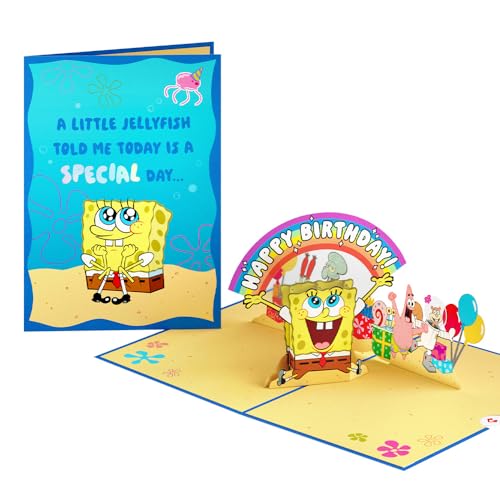 Lovepop SpongeBob Squarepants Birthday Pop-Up Card for Her and Him - 3D Greeting Cards for Boys, Girls, Men, Women - 5