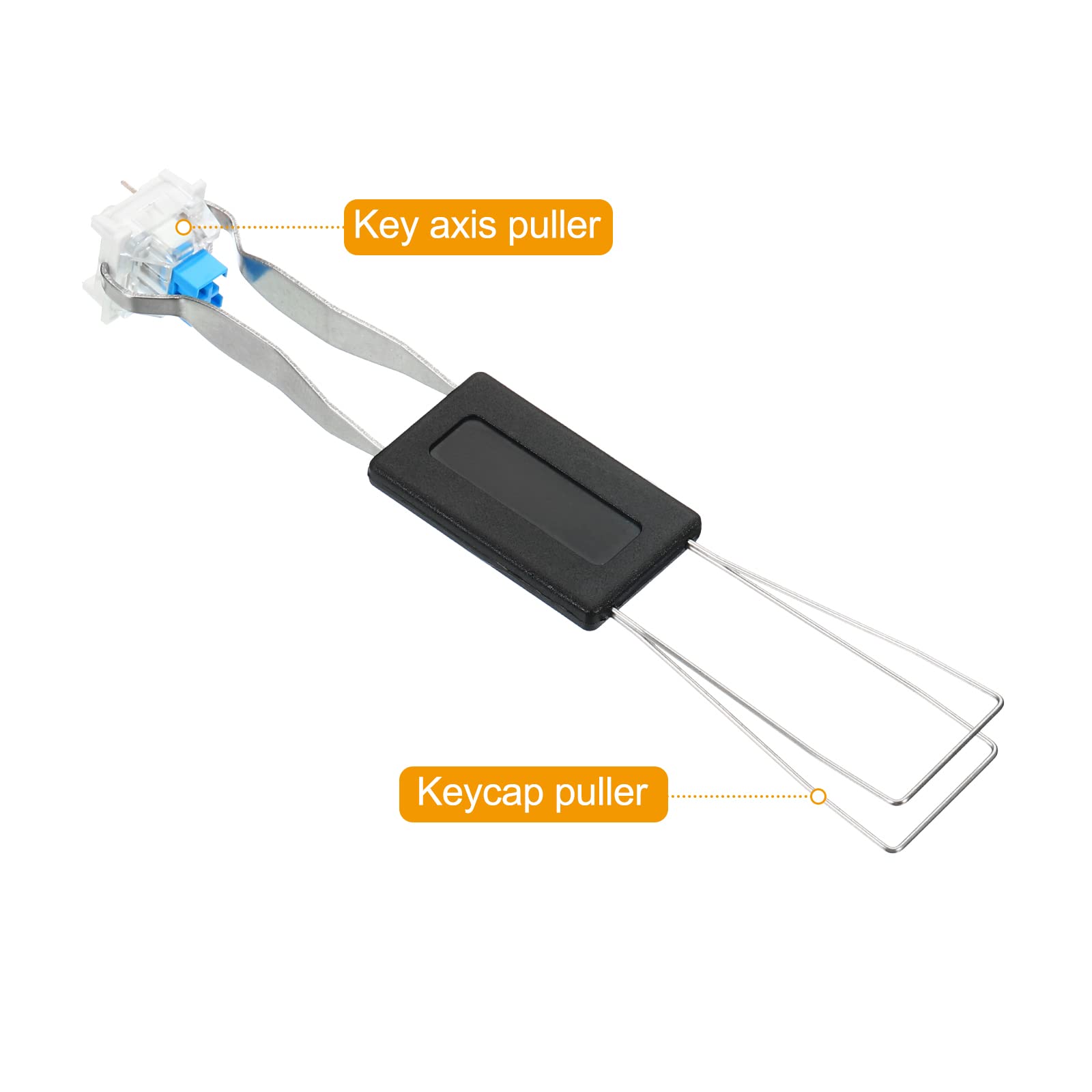 PATIKIL Set 5 Estrattori Per Keycap In Plastica - Strumento Per Tastiere Meccaniche (Arancione)