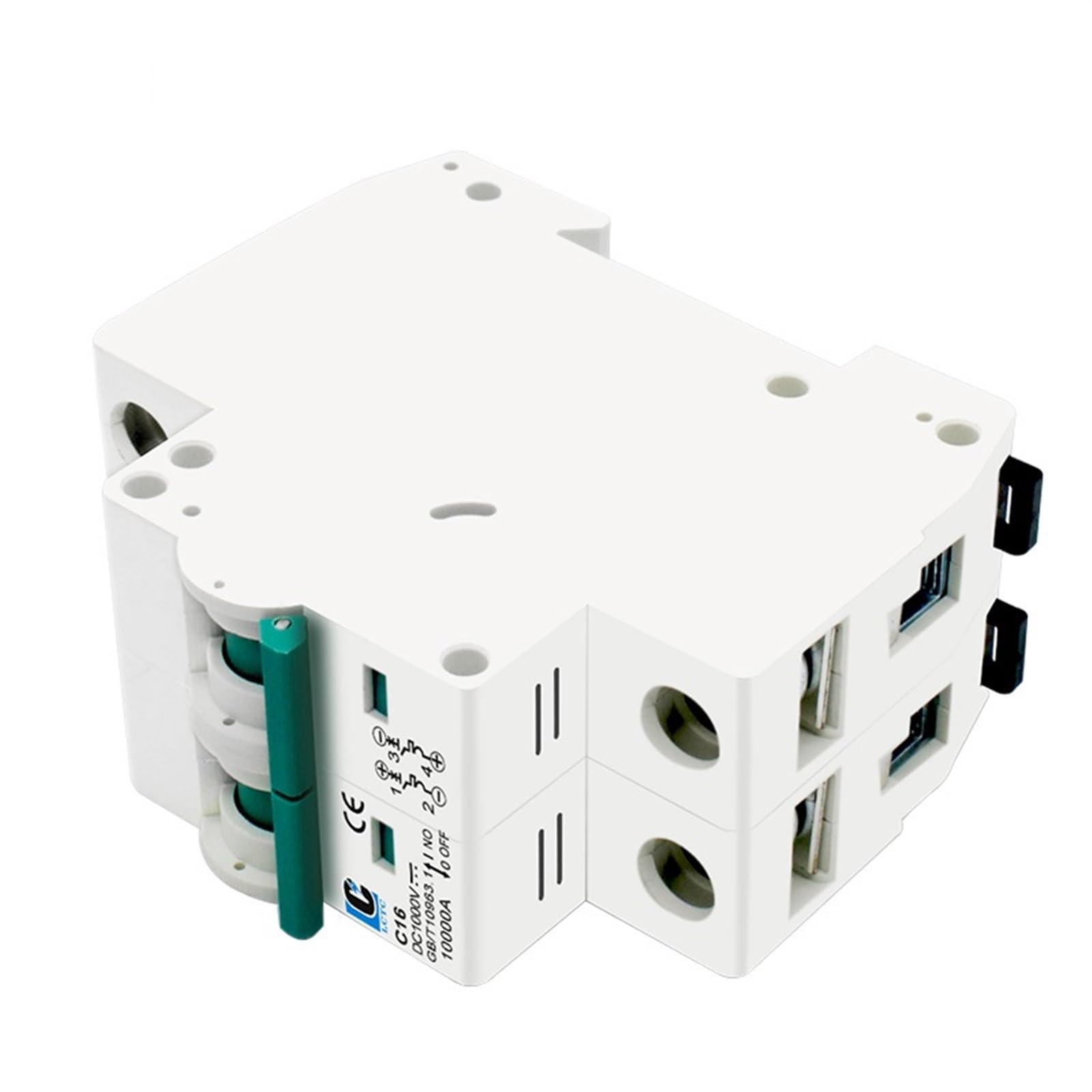 Wyłącznik automatyczny DC 1000V 6A 10A 16A 20A 25A 32A 40A 50A 63A 2-biegunowy Mcb do systemu przełączników fotowoltaicznych FV(10A)