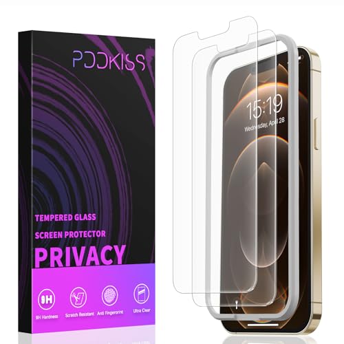 Image of PDDKISS 2 Pack Screen Protector for iPhone 12 /iPhone 12 Pro (2020) 6.1 inch Shatterproof Tempered Glass