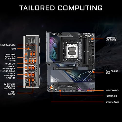 Image of GIGABYTE X870E AORUS Master X3D AMD AM5 ATX Motherboard, Supports AMD Ryzen 9000 /8000 /7000 Series Processors, DDR5, 18+2+2 Total Power Phase, 5X M.2, PCIe 5.0, USB4 Type-C, WIFI7, 5-Year Warranty