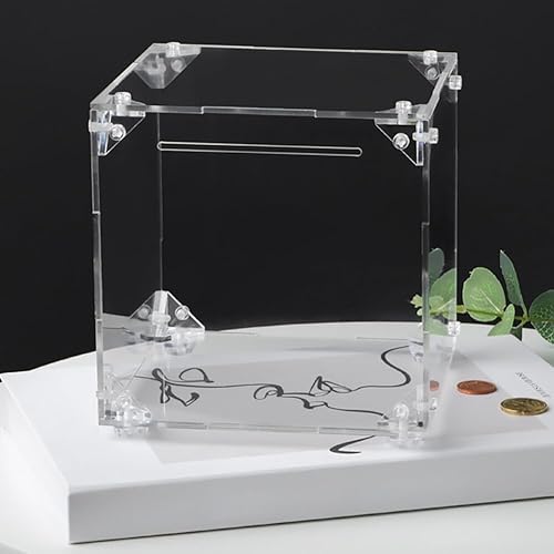 Miniatura 8 de Alcancía transparente, alcancía no se puede abrir para adultos y niños, alcancía de acrílico, caja de ahorro de monedas, hucha de dinero, caja de