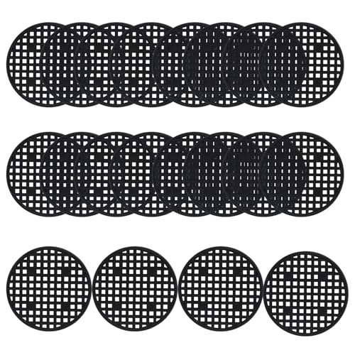 Cionyce 50 Pcs 2.1' Plant Pot Mesh Round Hole Cover, 55mm Black Plant Pot Drainage Mesh Discs Bottom...