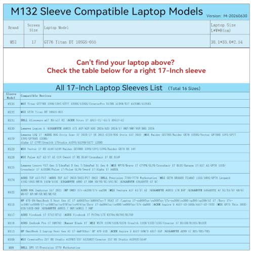 Image of Smatree M132 Hard Protective 17 inch Laptop Sleeve Case for MSI | Compatible for MSI GT76 Titan DT 10SGS-055 (X8334)