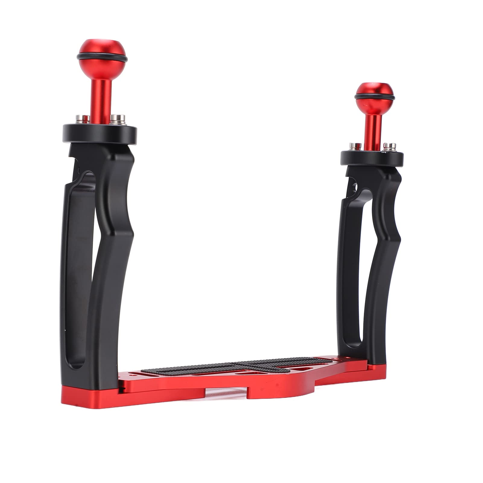 Alomejor Stabilizator z podwójną rączką do Aparatu Podwodnego, Trwała Konstrukcja ze Stopu Aluminium Zapewniająca większą stabilność Podczas Fotografowania, Idealna do Lustrzanek Jednoobiektywowych