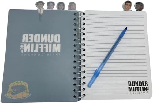 Miniatura 3 de Innovative Designs The Office Journal con pestañas de personajes, encuadernación en espiral y cubierta de plástico flexible, 8 x 7 pulgadas