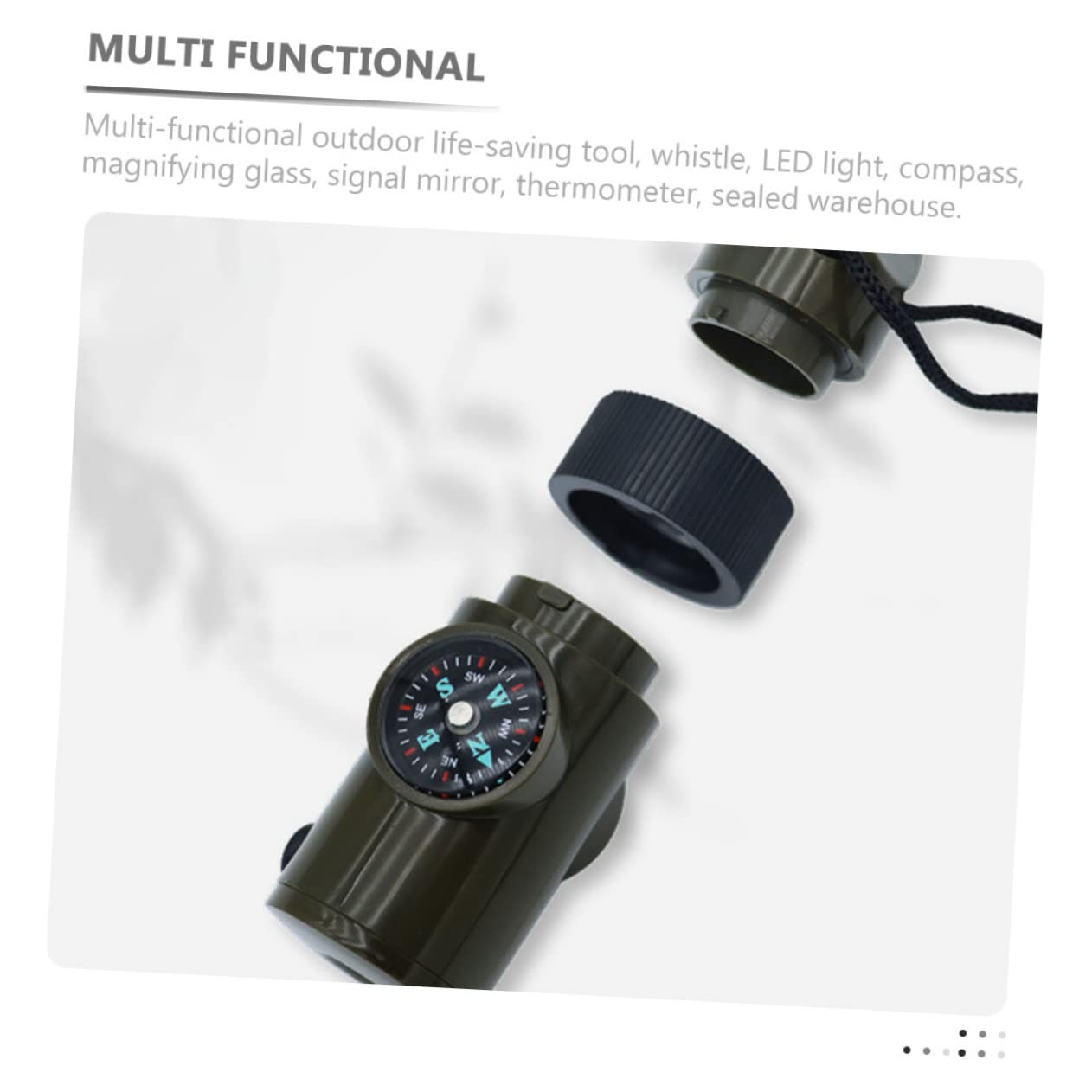 Sosoport Kompasspfeife Doppelt Tragbare Outdoor-Pfeife Einziehbar Multifunktionspfeife Bogenschießen Wiederaufladbar Kette Notfallpfeife Für Den Außenbereich Radio Abs