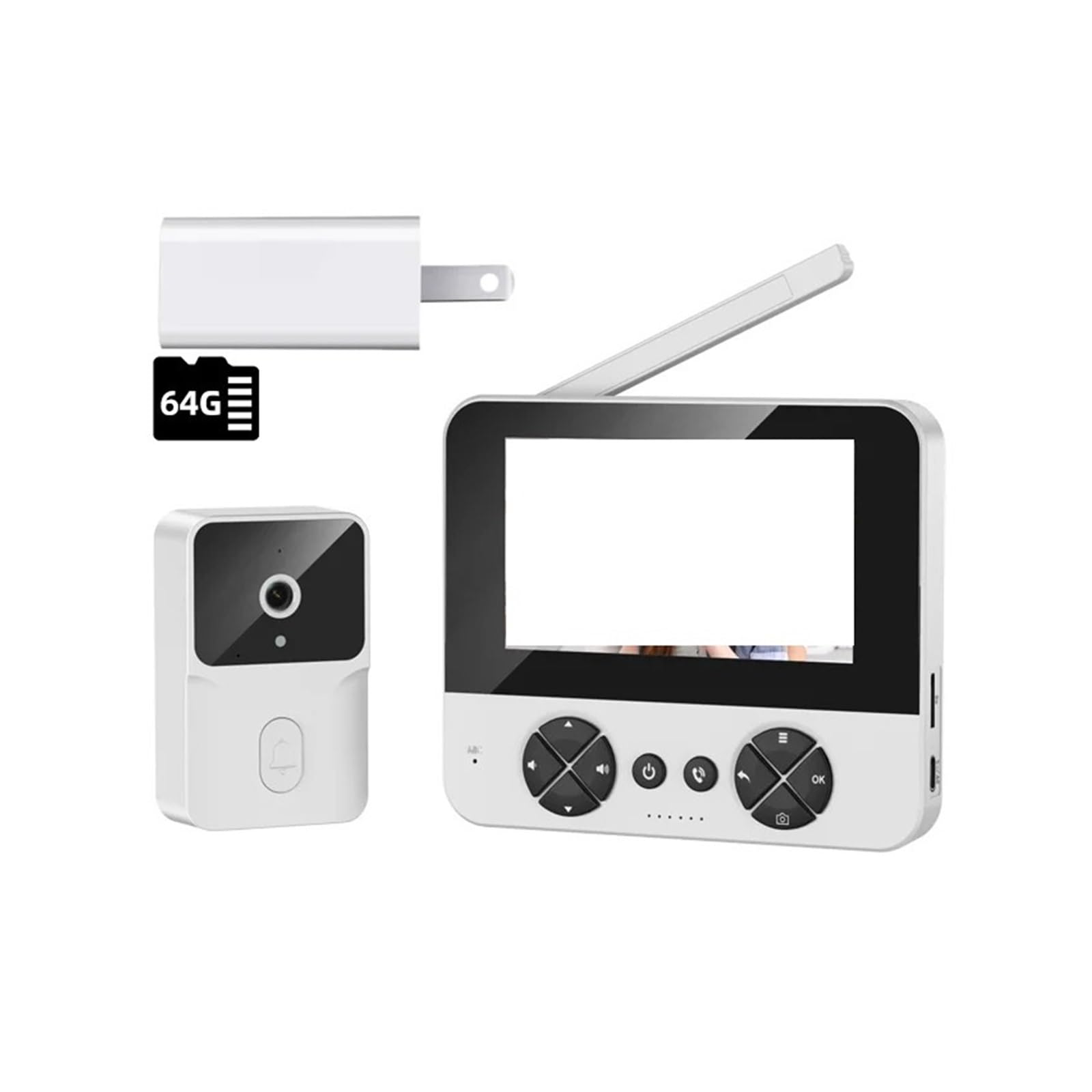 Sonnette vidéo sans fil M15 avec écran IPS 4,3" pour sécuriser l'entrée de votre maison