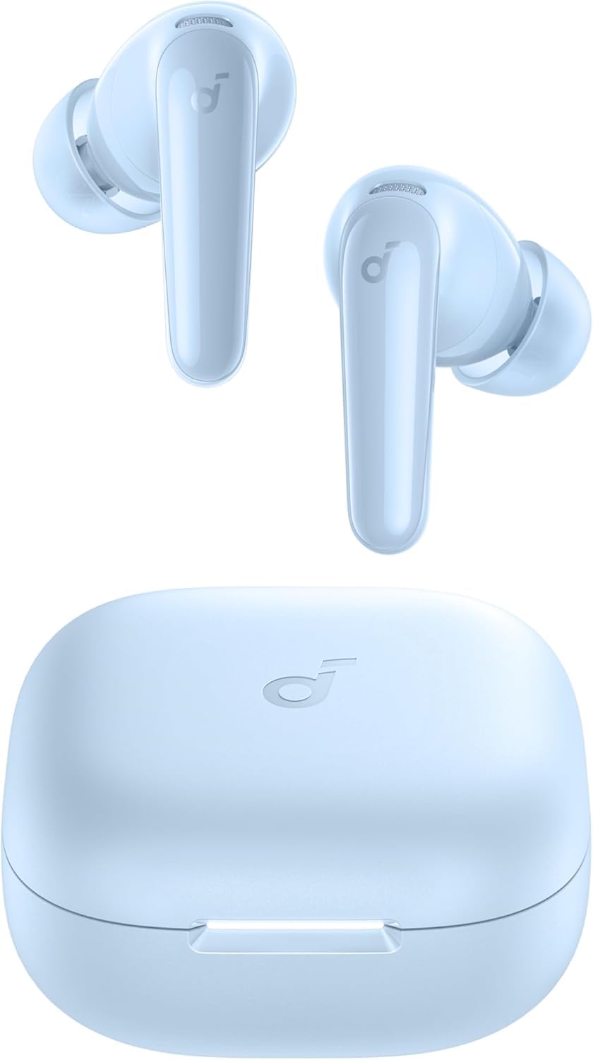 Soundcore P31i firmy Anker(odnowiona), adaptacyjna redukcja szumów w czasie rzeczywistym, dźwięk o wysokiej rozdzielczości, bezprzewodowe słuchawki Bluetooth, tłumaczenie, 52 godzin pracy na baterii