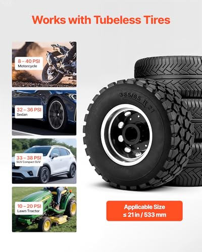 Image of VEVOR Portable Tire Bead Seater, 2.1 Gal / 8 L Air Bead Blaster, Handheld Tire Inflator Tool, 87-116 PSI Operating Pressure, Trigger Seating Inflator for Car, Compact SUV, Light Truck, E-Bike, RV, ATV