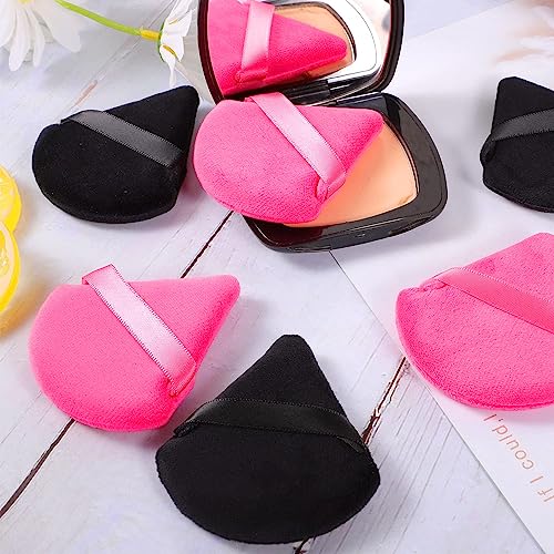 Image of Powder Puff Face Soft Triangle Makeup Puff for Loose Powder Body Powder, Velour Cosmetic Makeup Sponges Blender for Contouring, makeup sponge and eye makeup brush, Beauty Makeup Tools- 3pc /Pack