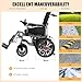 Reclining Foldable Electric Wheelchair,20Miles Travel Range Power Wheelchair for Adults Seniors,Lightweight All Terrain Motorized Wheelchair,Airline Approved,Capacity 400 lbs