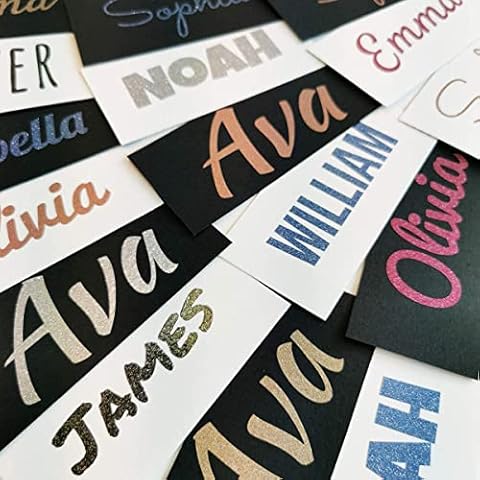 Personalised Name Sticker, Custom Vinyl Decal (8 cm) Cover